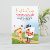 Grappige Pizzaliefde Bedankkaart (Staand voorkant)