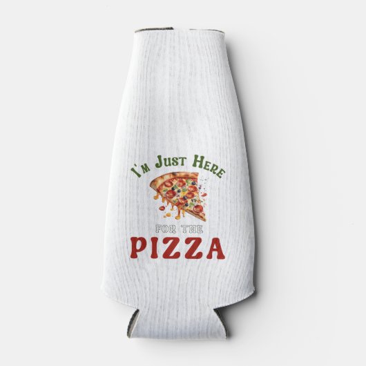 Grappige pizzaliefhebber citaat flesjeskoeler (Voorkant)