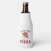 Grappige pizzaliefhebber citaat flesjeskoeler (Fles Voorkant)