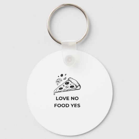 Grappige pizzaliefhebber sleutelhanger (Voorkant)