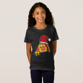 GRAPPIGE PIZZASLICE KERSTMAN T-SHIRT (Voorkant volledig)