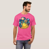 Grappige planeten Skittles Bowling voor Bowler T-shirt (Voorkant volledig)