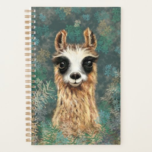Grappige Planner met Curious Llama (Voorkant)