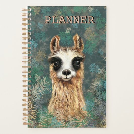 Grappige Planner met Curious Llama (Voorkant)