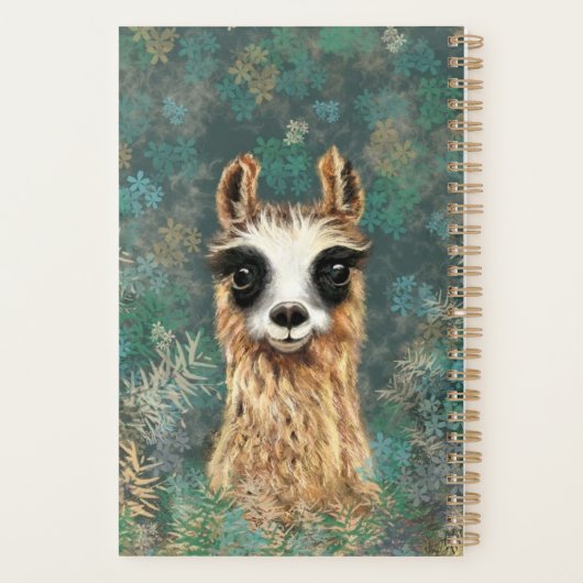 Grappige Planner met Curious Llama (Achterkant)