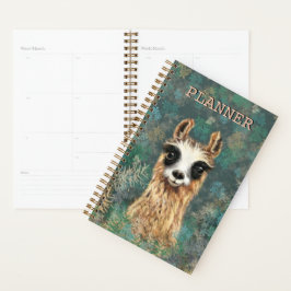 Grappige Planner met Curious Llama