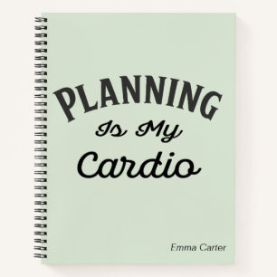 Grappige Planning Is Mijn Cardio Met Monogram Notitieboek