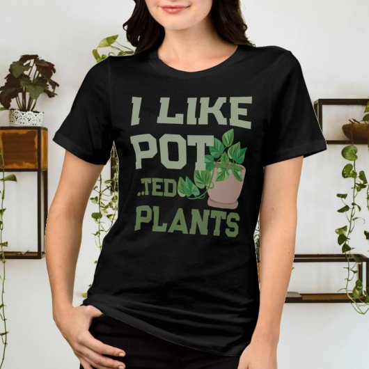 Grappige Plant liefhebber Ik hou van pottenbakken Tri-Blend Shirt