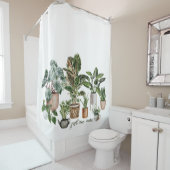 Grappige Plant liefhebbers "Nog één Plant" Quote Douchegordijn (In situ)