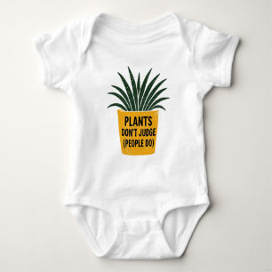 Grappige Planten Oordelen Niet Vintage Inktstempel Romper