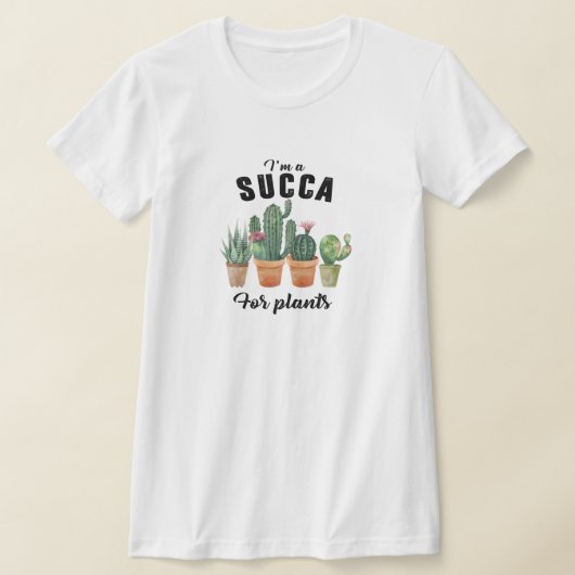 Grappige planten vetplant potcactussen cactus t-shirt (Laagn)