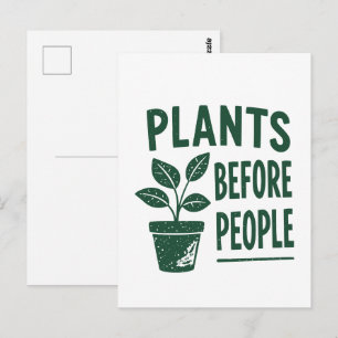 Grappige Planten Voor Mensen Vintage Inktstempel K Briefkaart