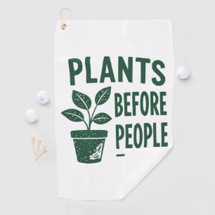 Grappige Planten Voor Mensen Vintage Inktstempel K Golfhanddoek
