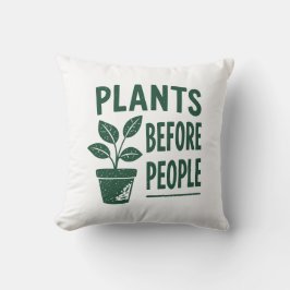 Grappige Planten Voor Mensen Vintage Inktstempel K Kussen