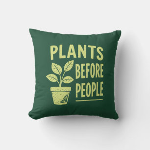Grappige Planten Voor Mensen Vintage Inktstempel K Kussen