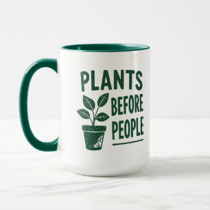 Grappige Planten Voor Mensen Vintage Inktstempel K Mok