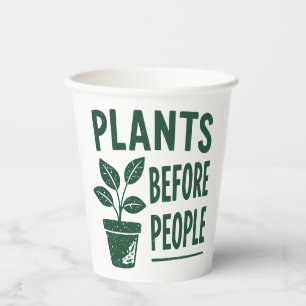 Grappige Planten Voor Mensen Vintage Inktstempel K Papieren Bekers