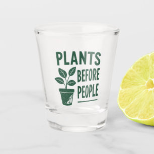 Grappige Planten Voor Mensen Vintage Inktstempel K Shot Glas