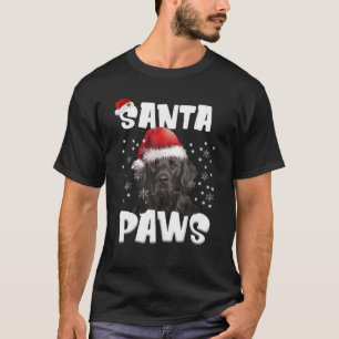 Grappige platte gecoate retriever kerstverlichting t-shirt