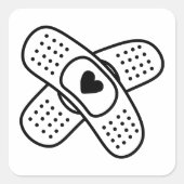 Grappige pleister auto kras beschermer vierkante sticker (Voorkant)