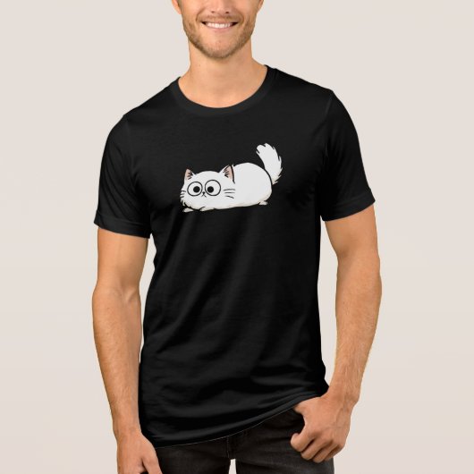 Grappige pluizige staart kat tri-blend shirt (Voorkant)
