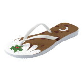Grappige Plum Pudding Monogram Kerstmis in juli Teenslippers (Schuin)
