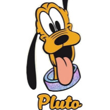Grappige pluto met naam