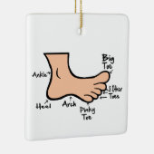 Grappige Podiatry Day Voetdiagram Ornament (Rechts)