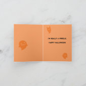 Grappige podium gekleed als Bulldog Halloween Kaart (Binnen)