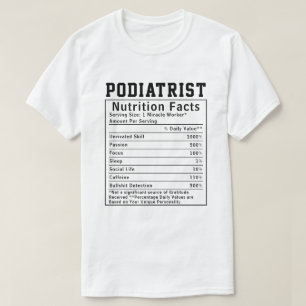 Grappige Podoloog Voedingsfeiten Zorg Cadeau T-shirt