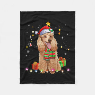 Grappige Poedel Hondenboom Kersttrui Xmas Honden Fleece Deken