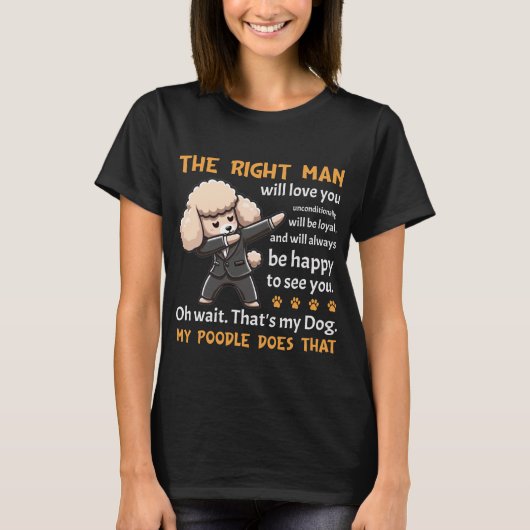 Grappige poedelhond t-shirt (Voorkant)
