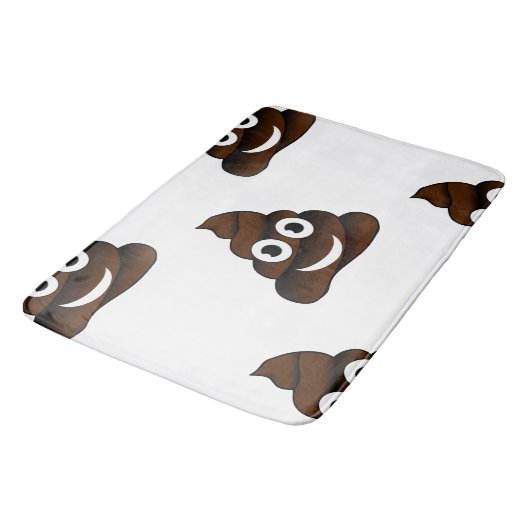 Grappige poep emoji badkamer badmat badmat (Gekanteld)