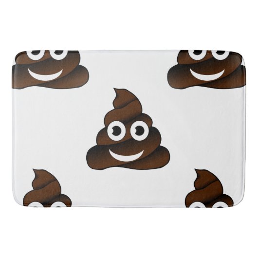 Grappige poep emoji badkamer badmat badmat (Voorkant)