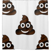 Grappige poep emoji badkamer douche gordijn (Voorkant)