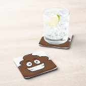 grappige poep emoji bier onderzetter (Rechterzijde)