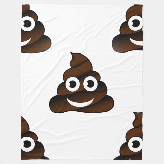 grappige poep emoji blanket fleece deken (Voorkant)