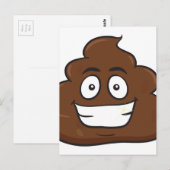 grappige poep emoji briefkaart (Voorkant / Achterkant)