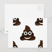 grappige poep emoji briefkaart (Voorkant / Achterkant)