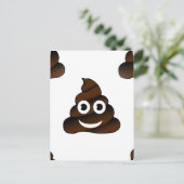 grappige poep emoji briefkaart (Staand voorkant)