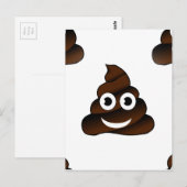 grappige poep emoji briefkaart (Voorkant / Achterkant)