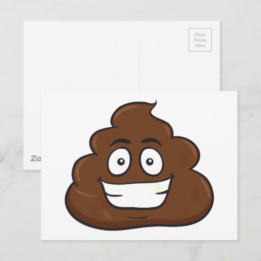grappige poep emoji briefkaart (Voorkant / Achterkant)