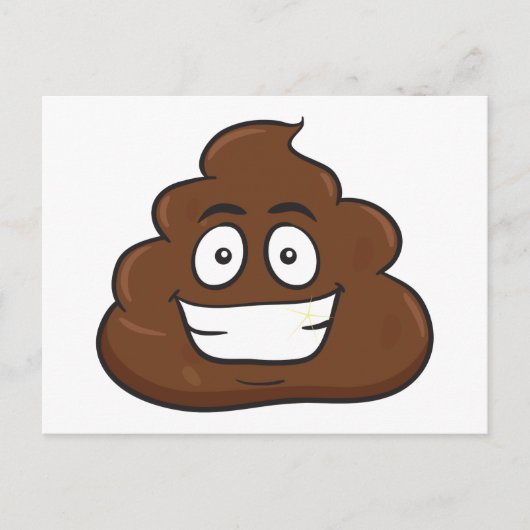 grappige poep emoji briefkaart (Voorkant)