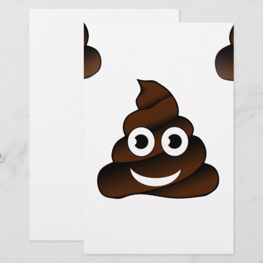 grappige poep emoji briefpapier (Voorkant / Achterkant)