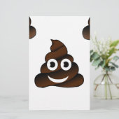 grappige poep emoji briefpapier (Staand voorkant)