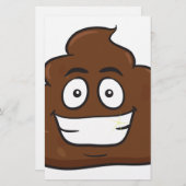 grappige poep emoji briefpapier (Voorkant / Achterkant)