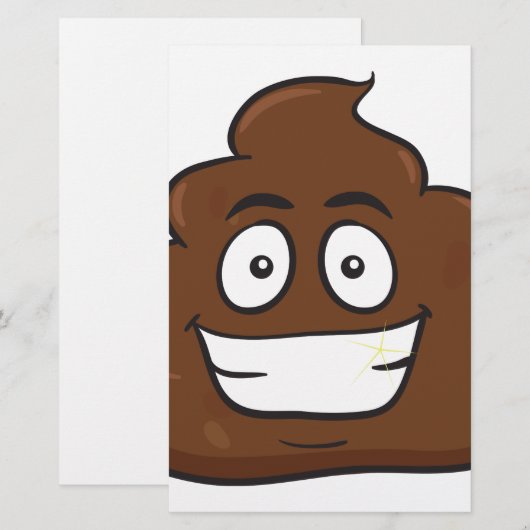grappige poep emoji briefpapier (Voorkant / Achterkant)