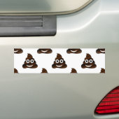 grappige poep emoji bumpersticker (Op auto)