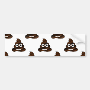 grappige poep emoji bumpersticker