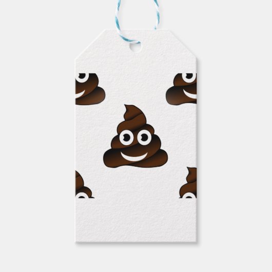 grappige poep emoji cadeaulabel (Voorkant)
